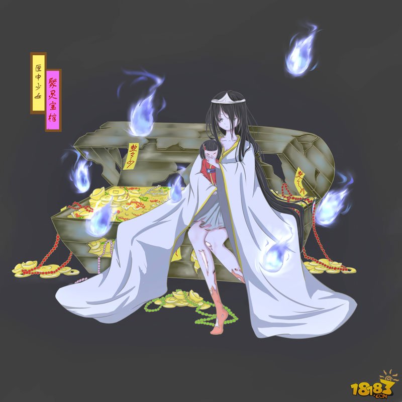 阴阳师匣中少女聚灵宝棺皮肤 百绘罗衣作品
